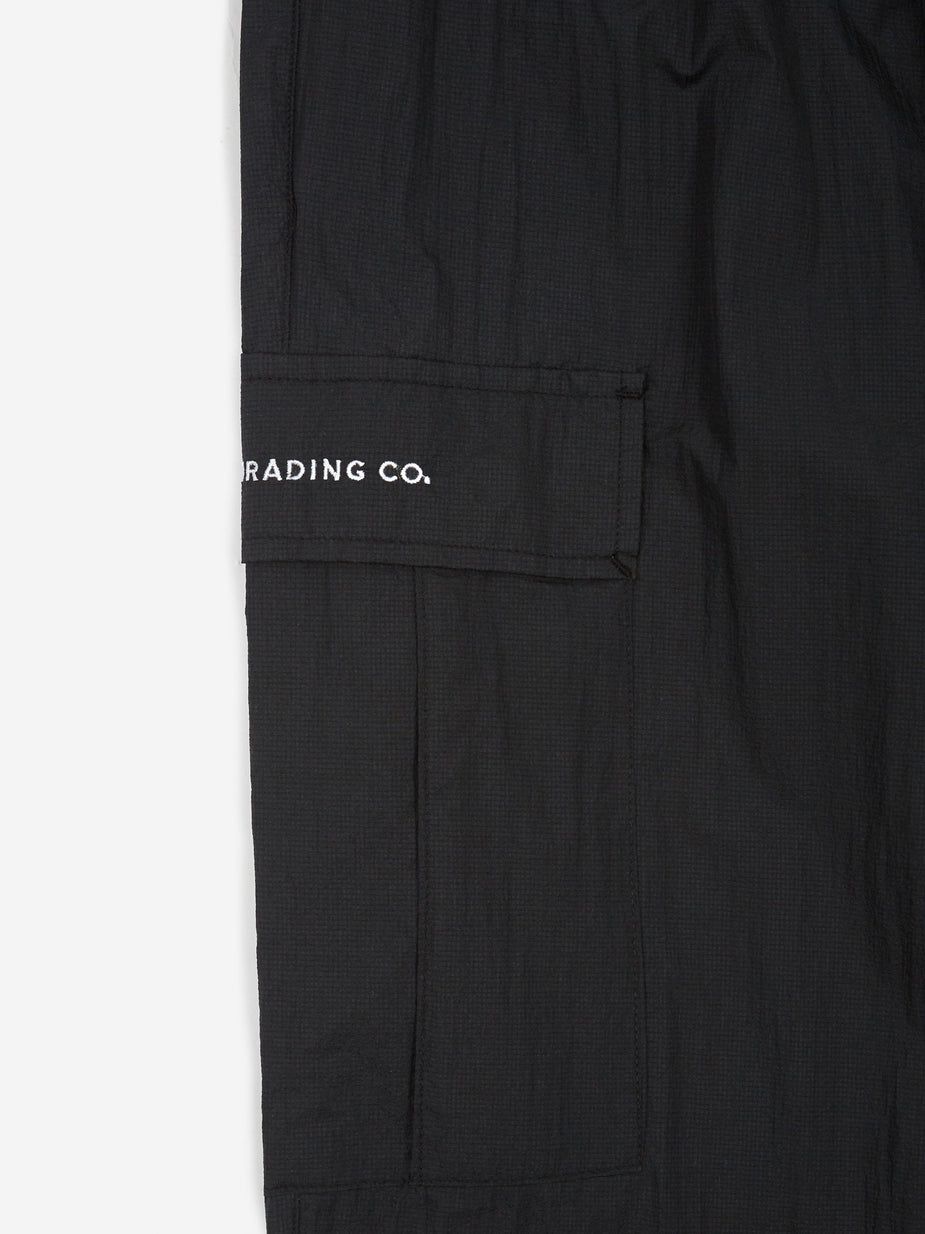 Pop Trading Company Pop Trading Company Cargo Track Pant - Black Mini Ripstop - Black