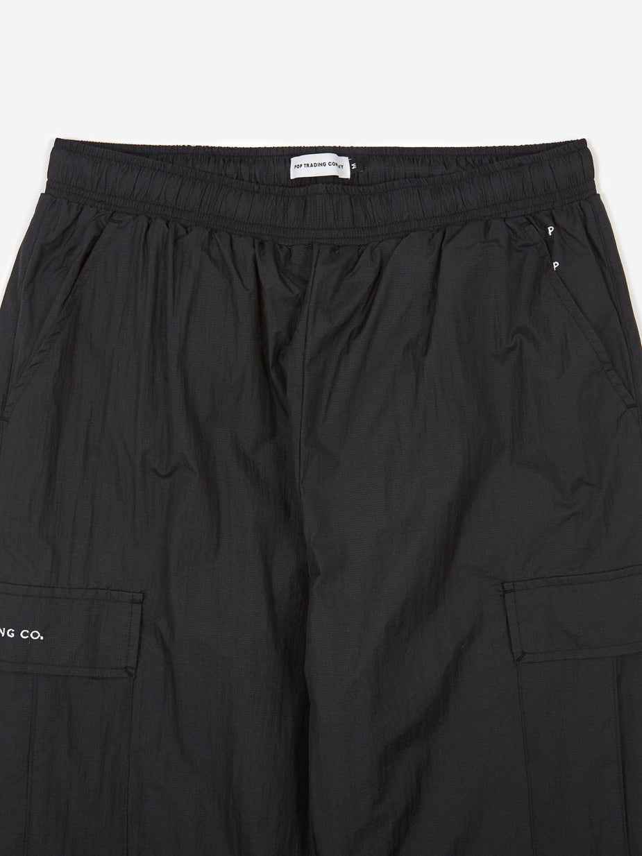 Pop Trading Company Pop Trading Company Cargo Track Pant - Black Mini Ripstop - Black