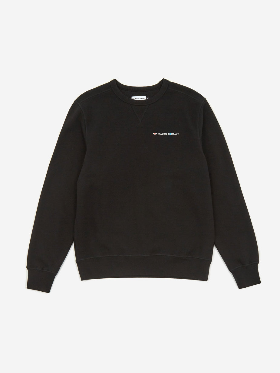 Pop Trading Company Pop Trading Company Delta Crewneck Sweatshirt - Black - Black