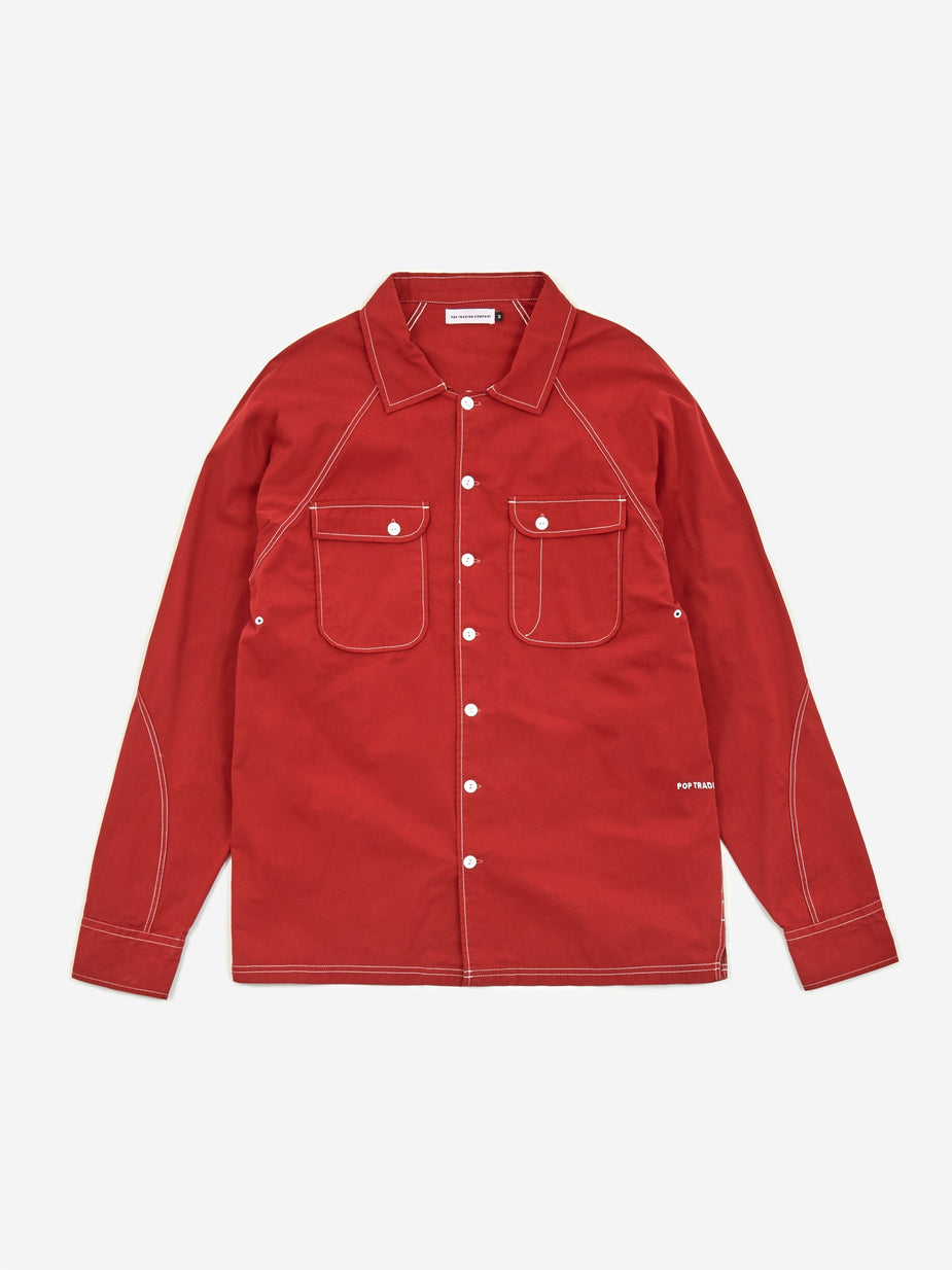 Pop Trading Company Pop Trading Company Herman Shirt - Pepper Red - Red