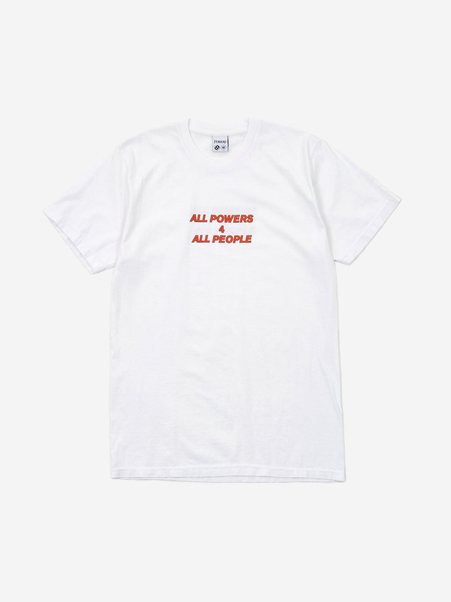 POWERS Powers All Powers For Shortsleeve T-Shirt - White - White