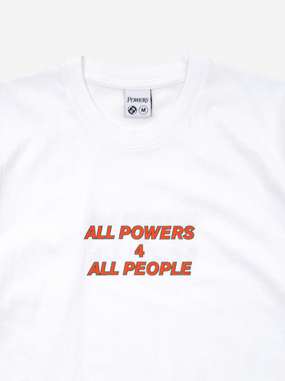 POWERS Powers All Powers For Shortsleeve T-Shirt - White - White