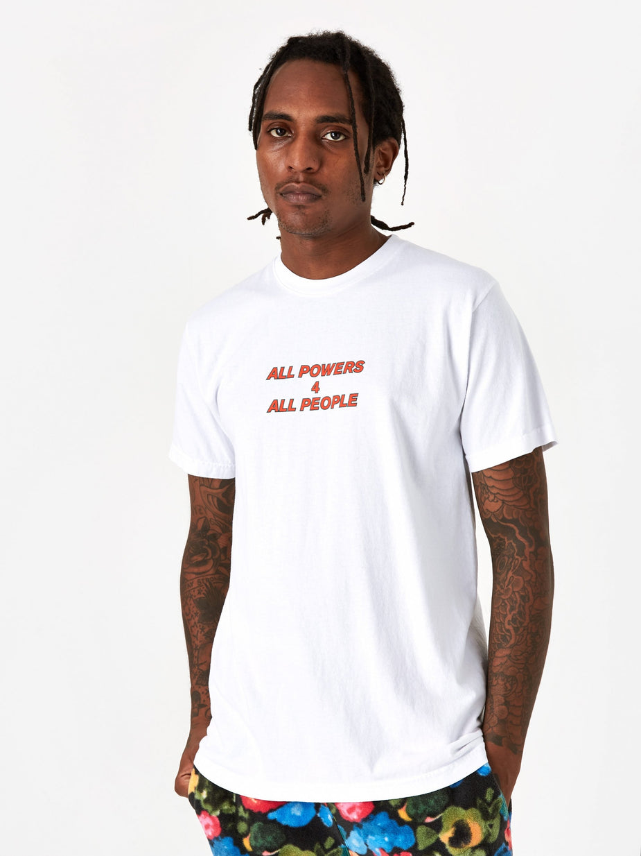 POWERS Powers All Powers For Shortsleeve T-Shirt - White - White