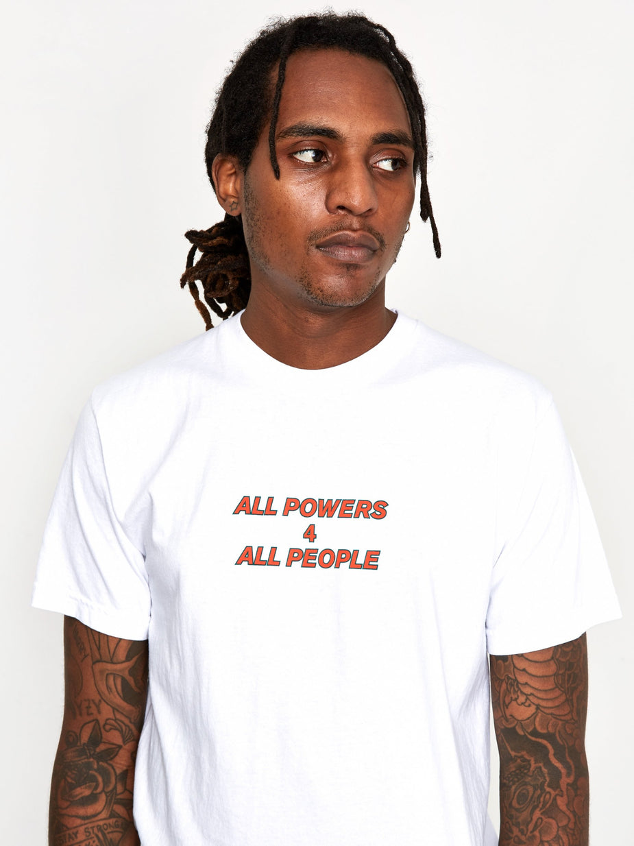 POWERS Powers All Powers For Shortsleeve T-Shirt - White - White