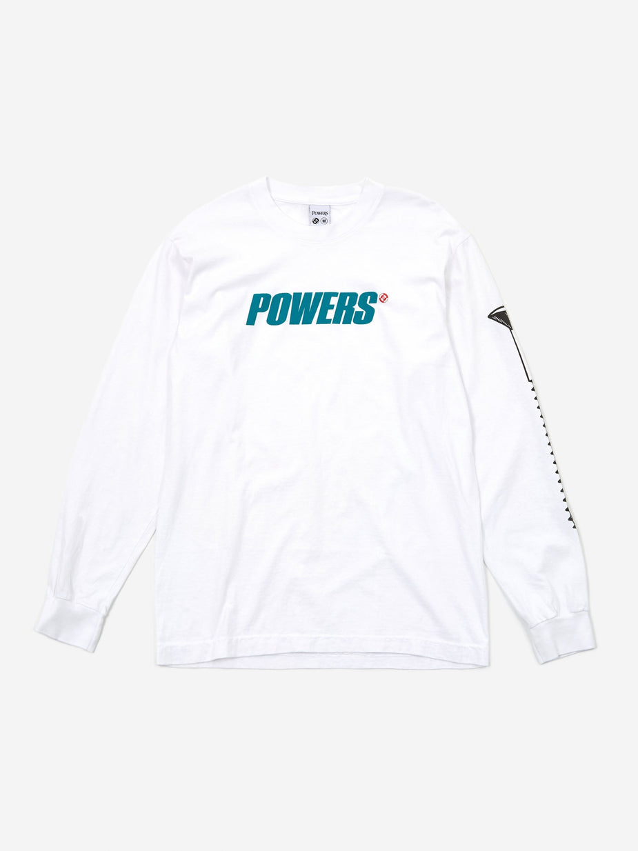 POWERS Powers Logo Longsleeve T-Shirt - White - White
