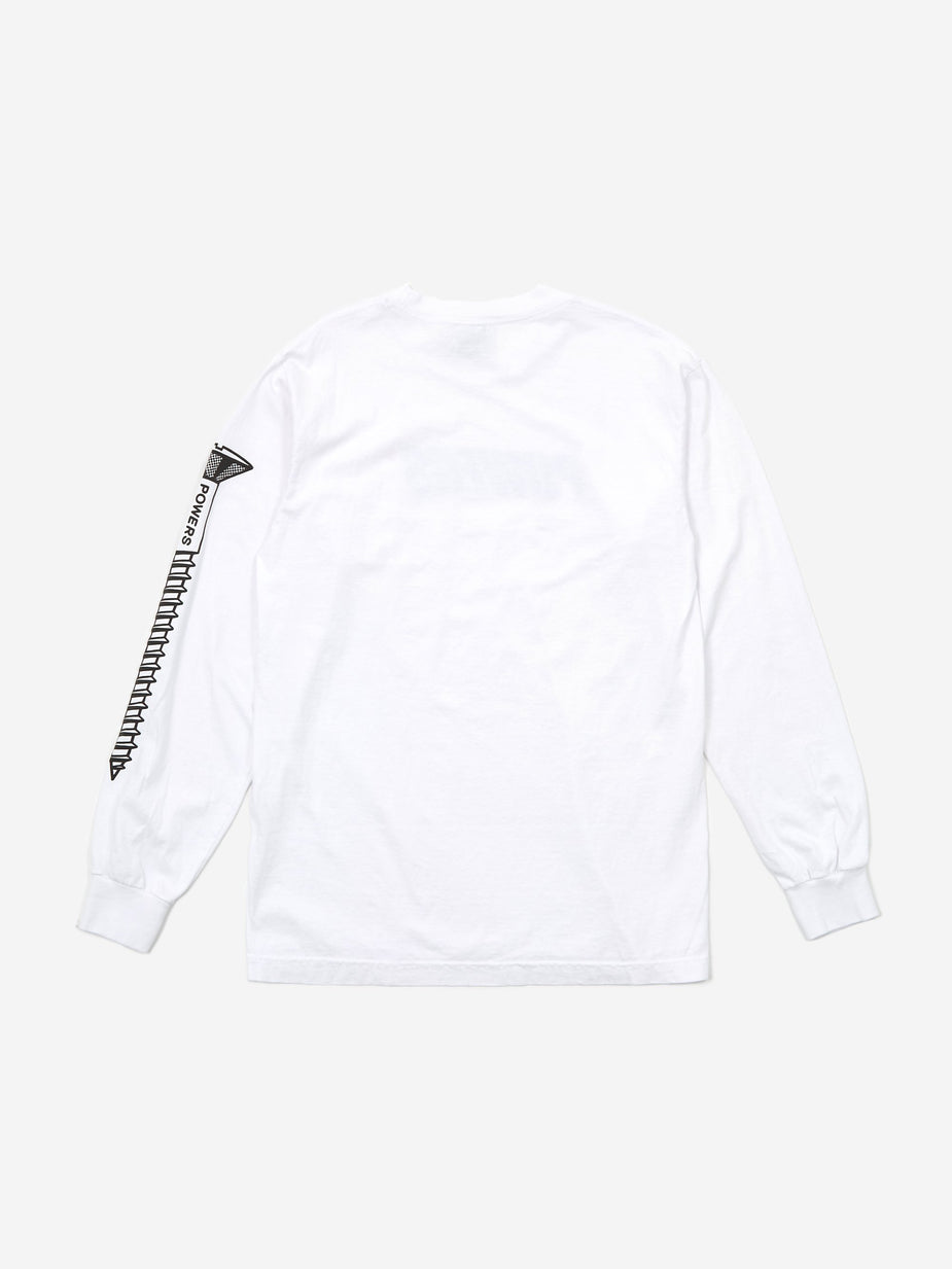 POWERS Powers Logo Longsleeve T-Shirt - White - White