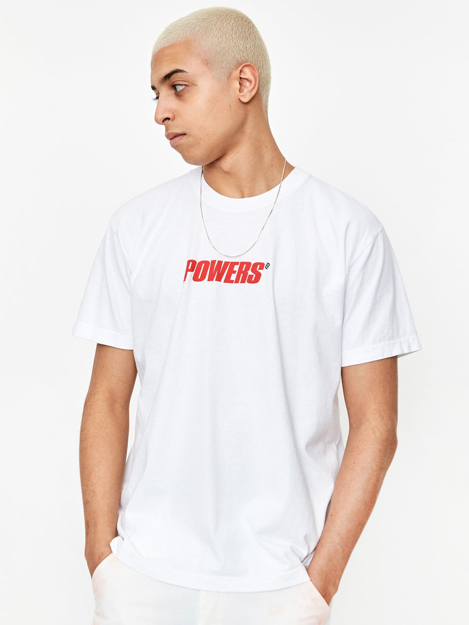 POWERS Powers Logo Shortsleeve T-Shirt - White - White