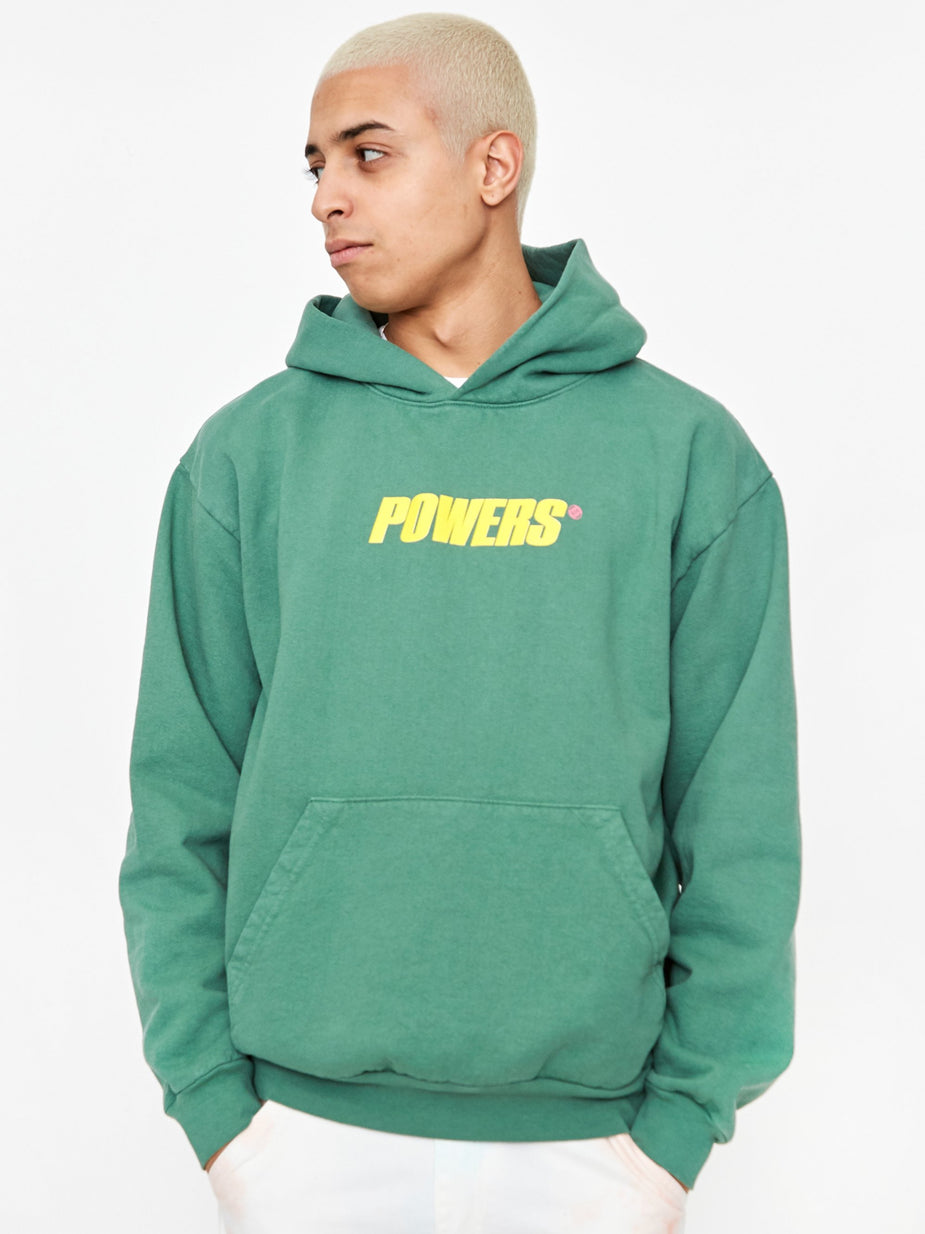 POWERS Powers Spellout Logo Hoodie - Green - Green