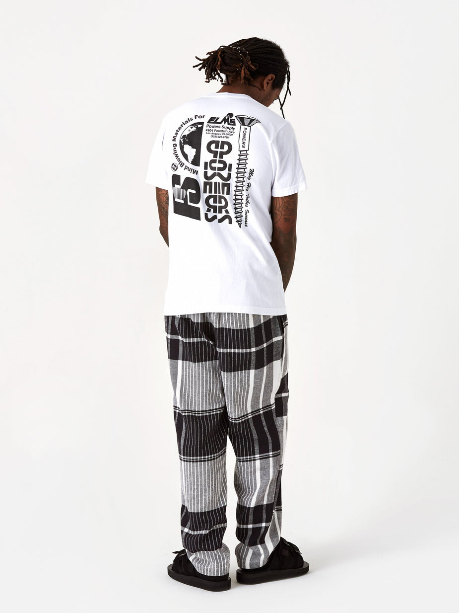POWERS Powers Stacked Lockup Shortsleeve T-Shirt - White - White