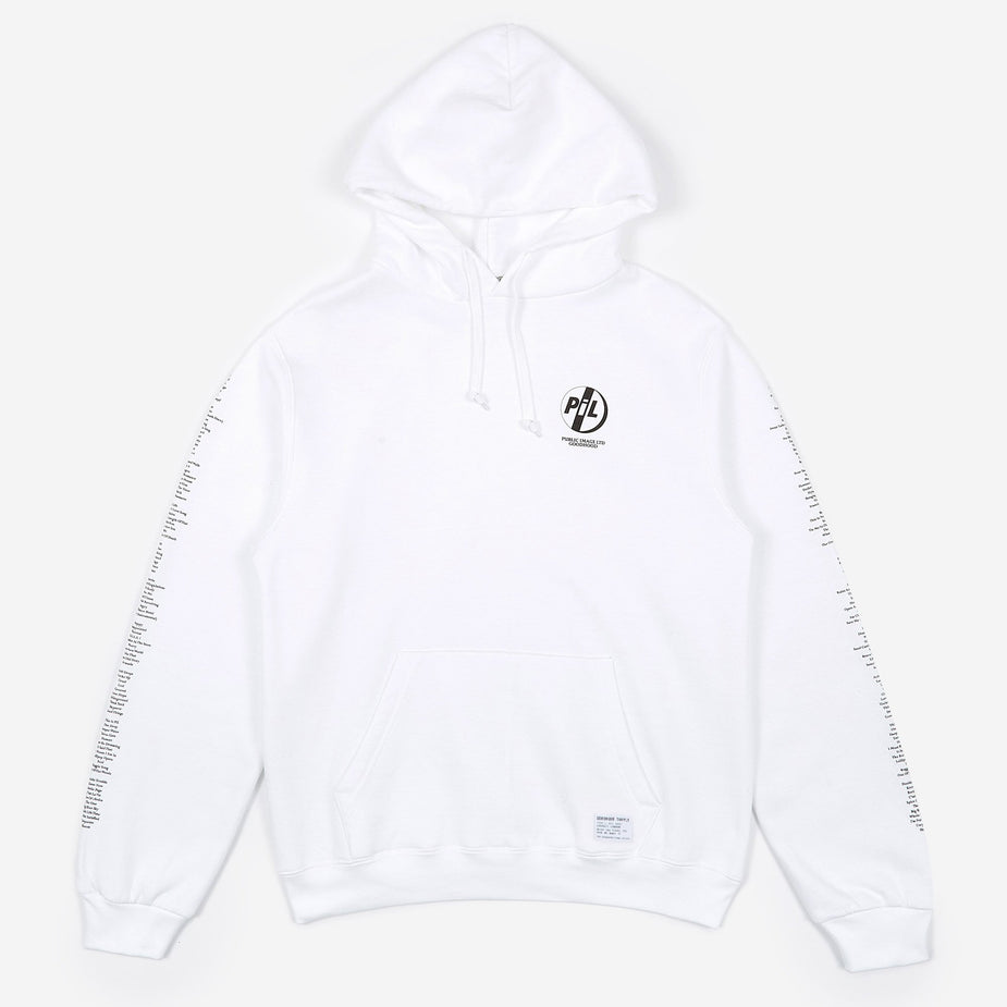 Goods By Goodhood Goodhood x Public Image Ltd Tracklist Hoodie - White - White