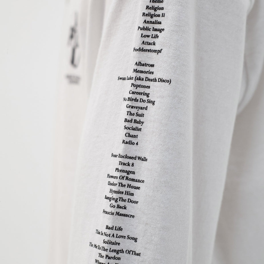 Goods By Goodhood Goodhood x Public Image Ltd Tracklist L/S T-Shirt - White - White