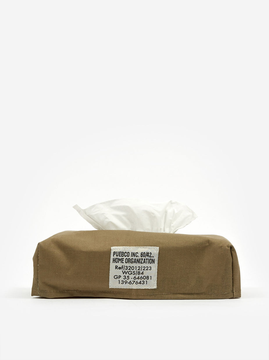 Puebco Puebco Laminated Fabric Tissue Box Cover - Olive - Other