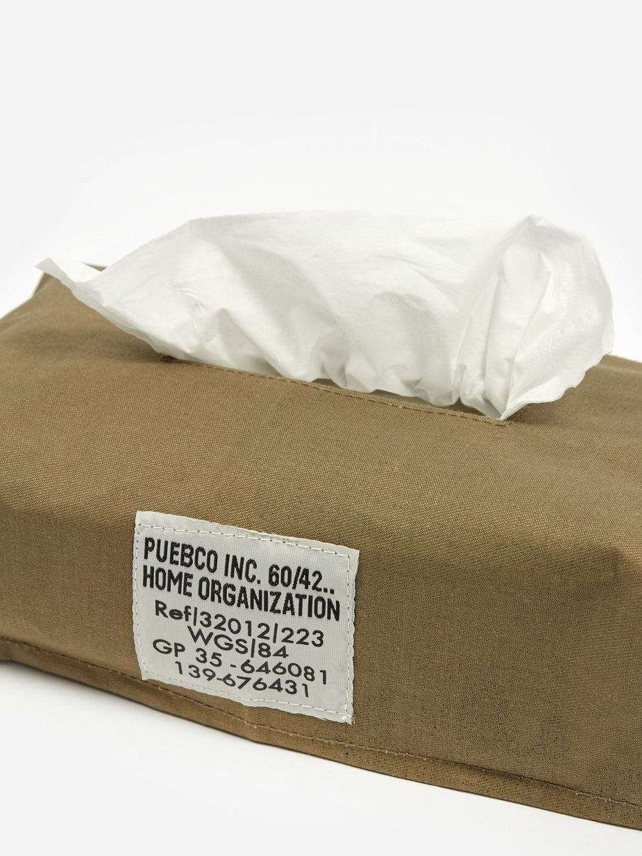 Puebco Puebco Laminated Fabric Tissue Box Cover - Olive - Other