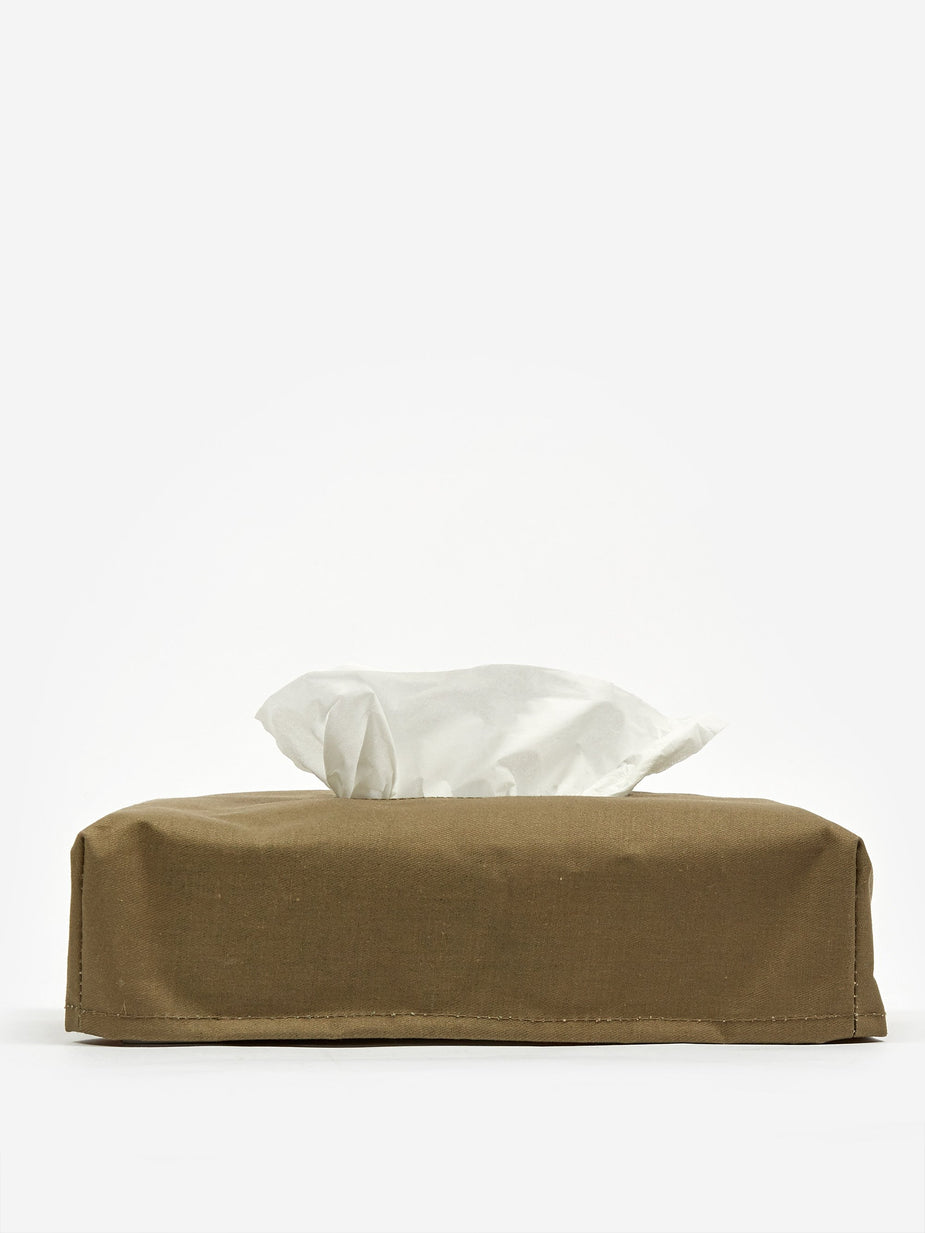 Puebco Puebco Laminated Fabric Tissue Box Cover - Olive - Other