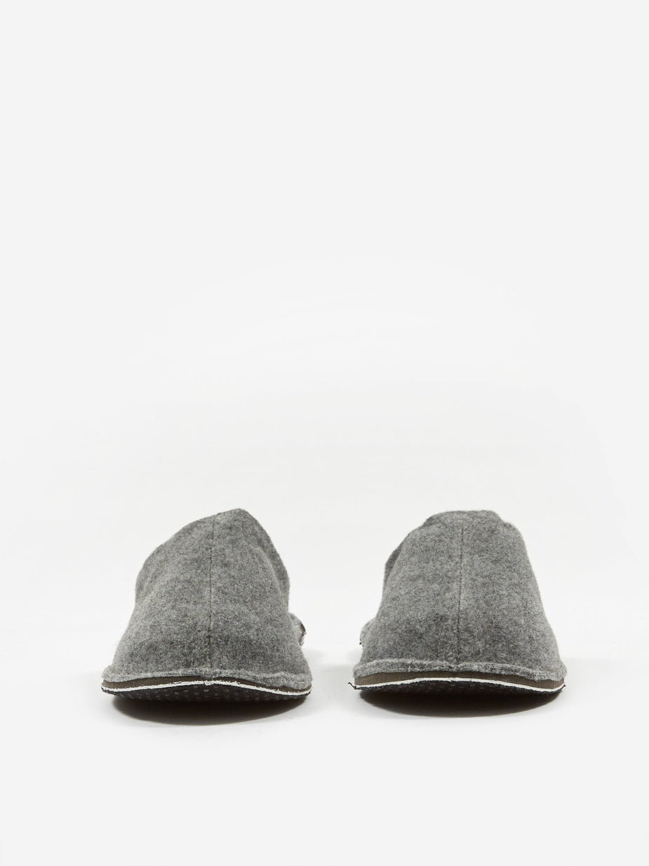 Puebco Puebco Light Grey Wool Slipper - Large (UK 7-10) - Grey