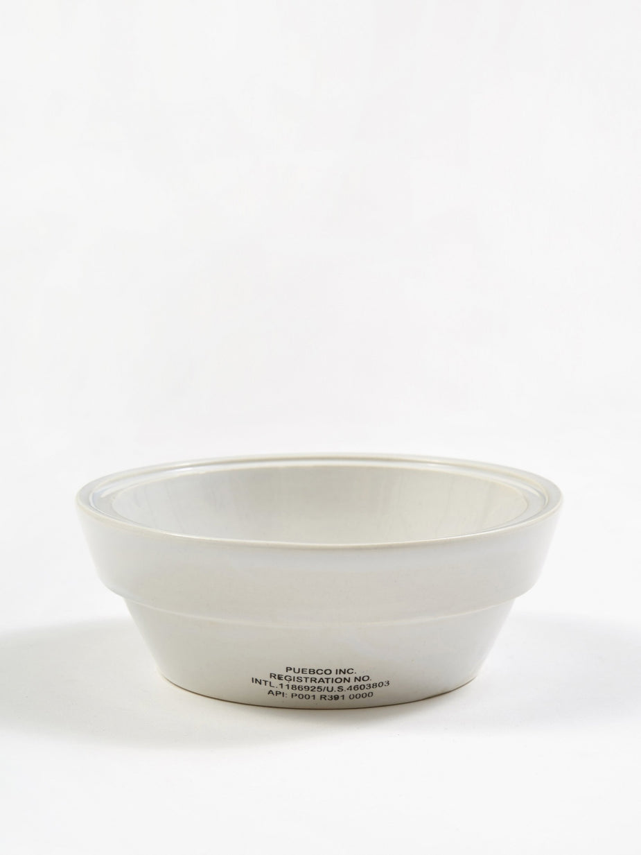 Puebco Puebco Ceramic Pet Bowl - Large - White