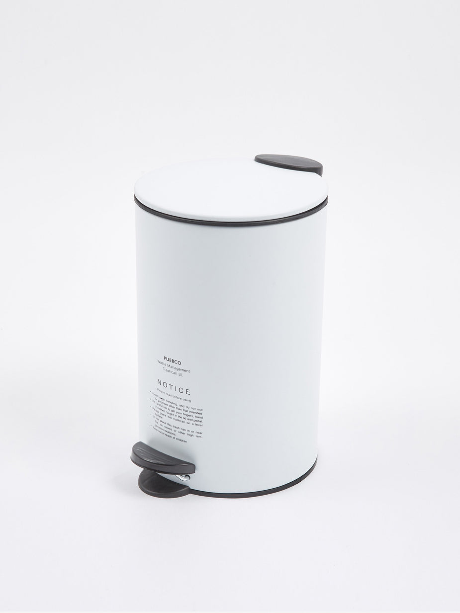 Puebco Puebco Steel Trashcan - White - White