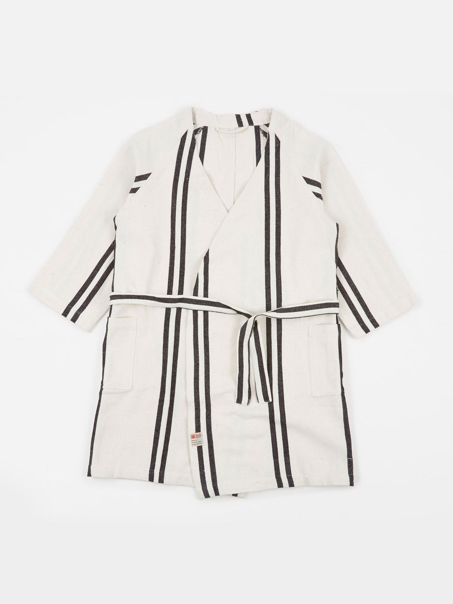 Puebco Puebco Bath Robe - Narrow Stripe - White