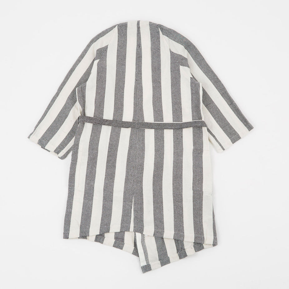 Puebco Puebco Bath Robe - Wide Stripe - White