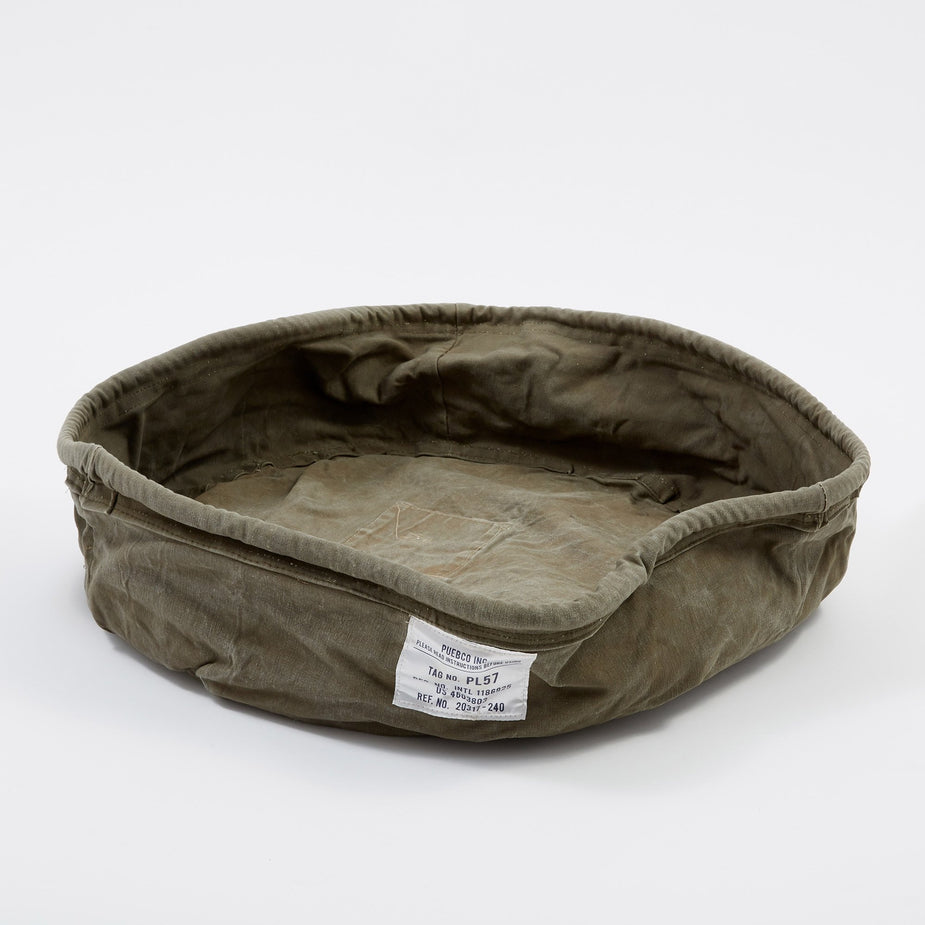 Puebco Puebco Vintage Tent Fabric Pet Bed - Large - Neutrals