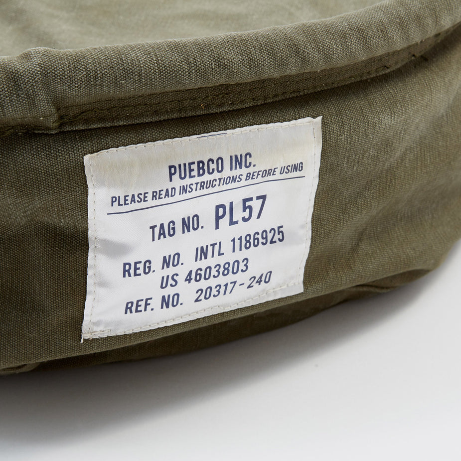 Puebco Puebco Vintage Tent Fabric Pet Bed - Small - Neutrals