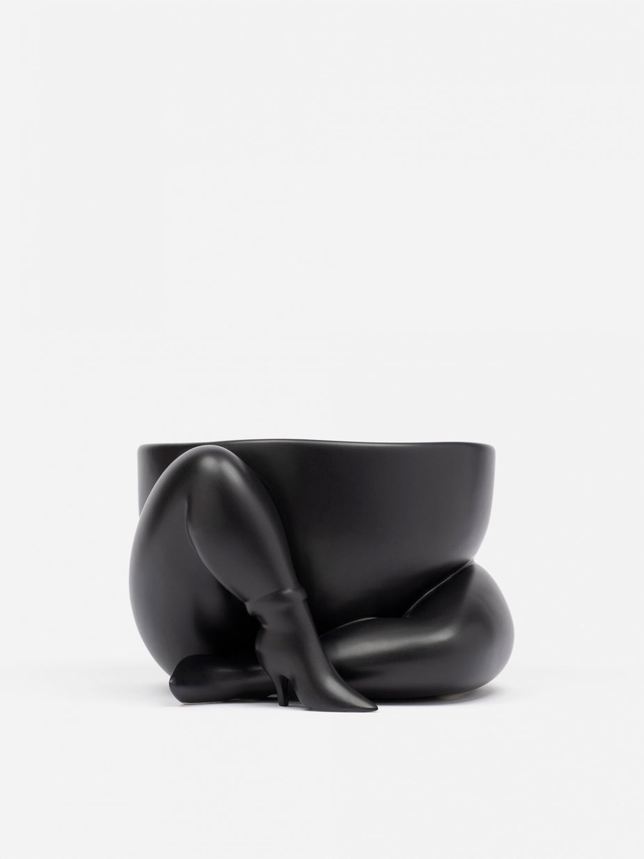 Parra Parra A High Heeled Two Legged Planter - Black - Black