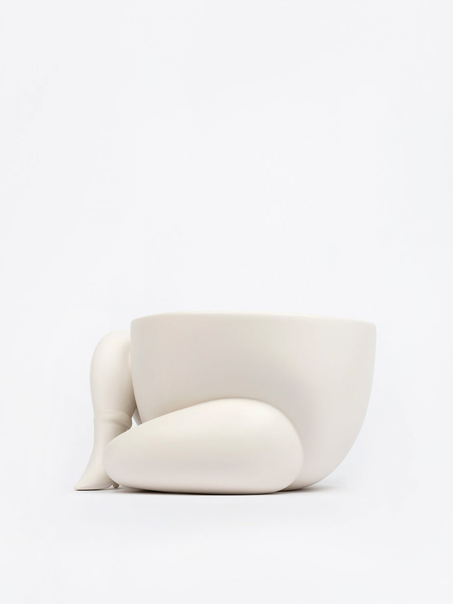 Parra Parra A High Heeled Two Legged Planter - White - White