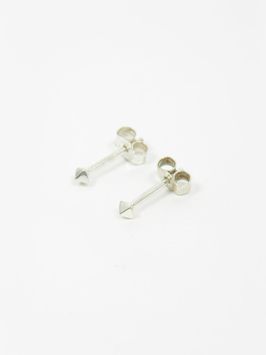 Rachel Entwistle Rachel Entwistle Pyramid Mini Stud Earrings - Silver - Silver