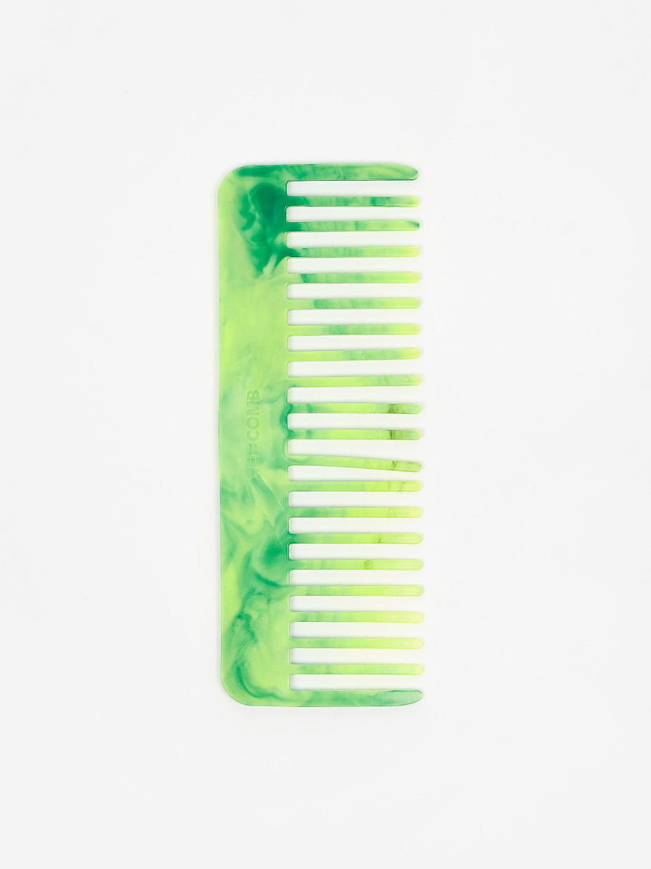 RE=COMB RE=COMB Recycled Plastic Flexible Hair Comb - Neon Green - Green