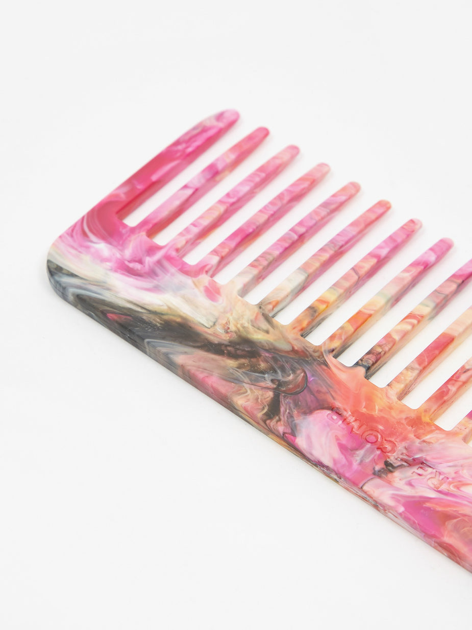 RE=COMB RE=COMB Recycled Plastic Hair Comb - Marbled Warm - Pink