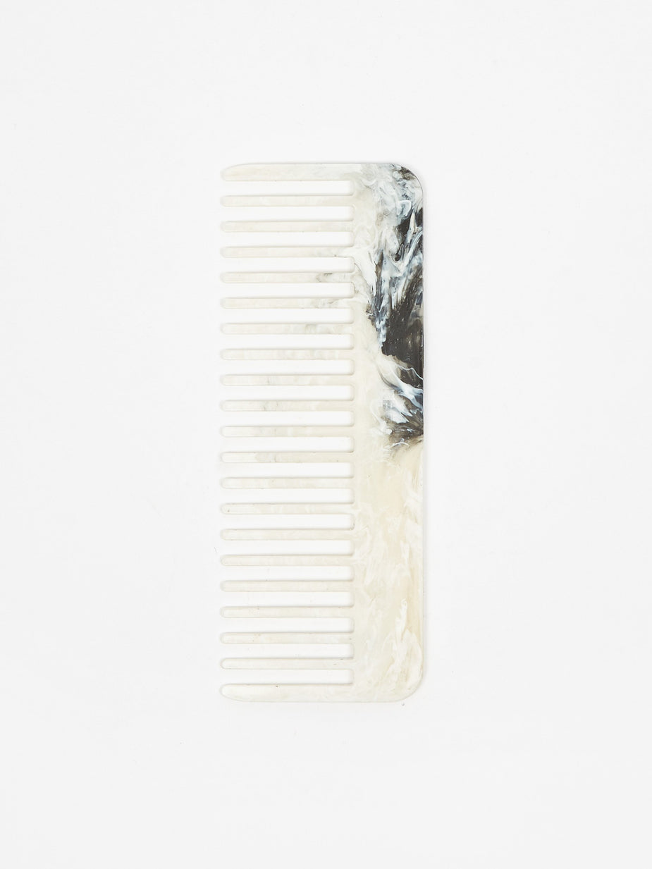 RE=COMB RE=COMB Recycled Plastic Hair Comb - Shell - White