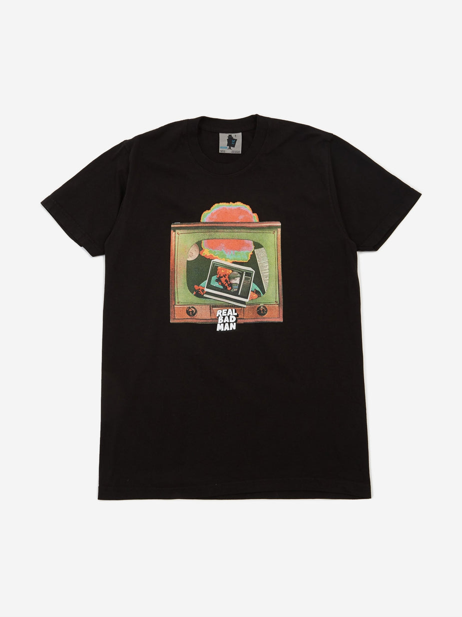 Real Bad Man Real Bad Man Atomic Television Shortsleeve T-Shirt - Black - Black