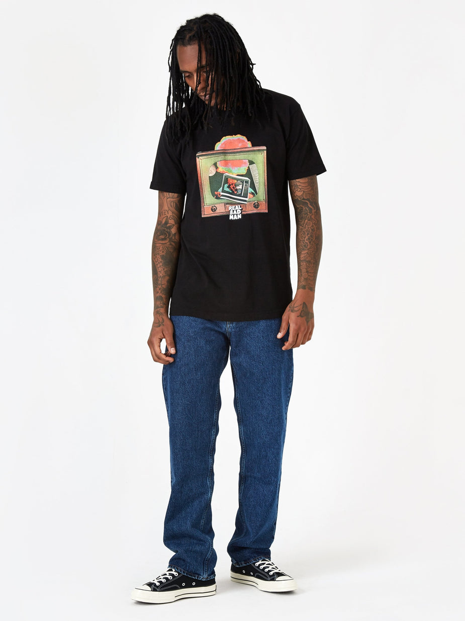 Real Bad Man Real Bad Man Atomic Television Shortsleeve T-Shirt - Black - Black