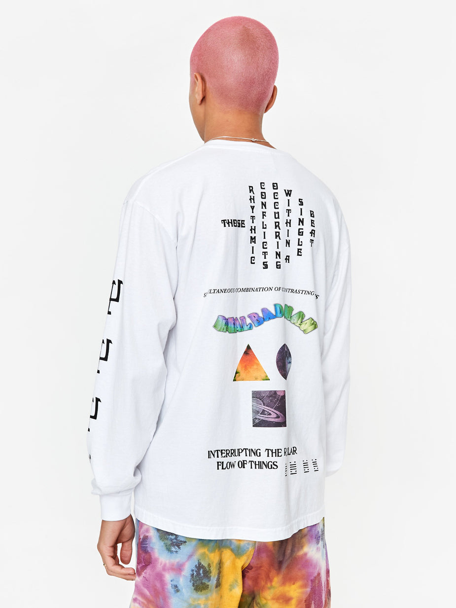 Real Bad Man Real Bad Man Conflict Longsleeve T-Shirt - White - White