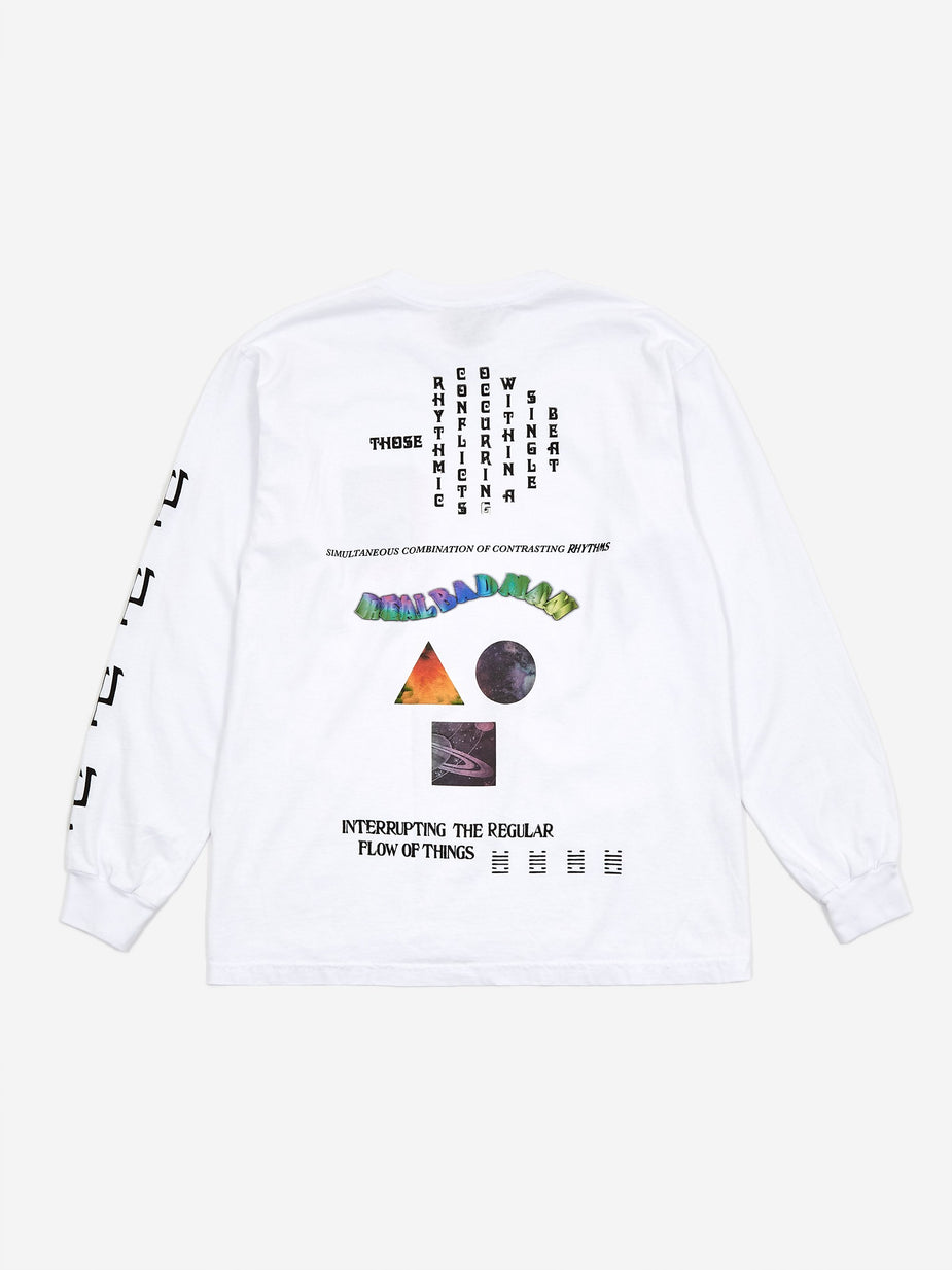Real Bad Man Real Bad Man Conflict Longsleeve T-Shirt - White - White