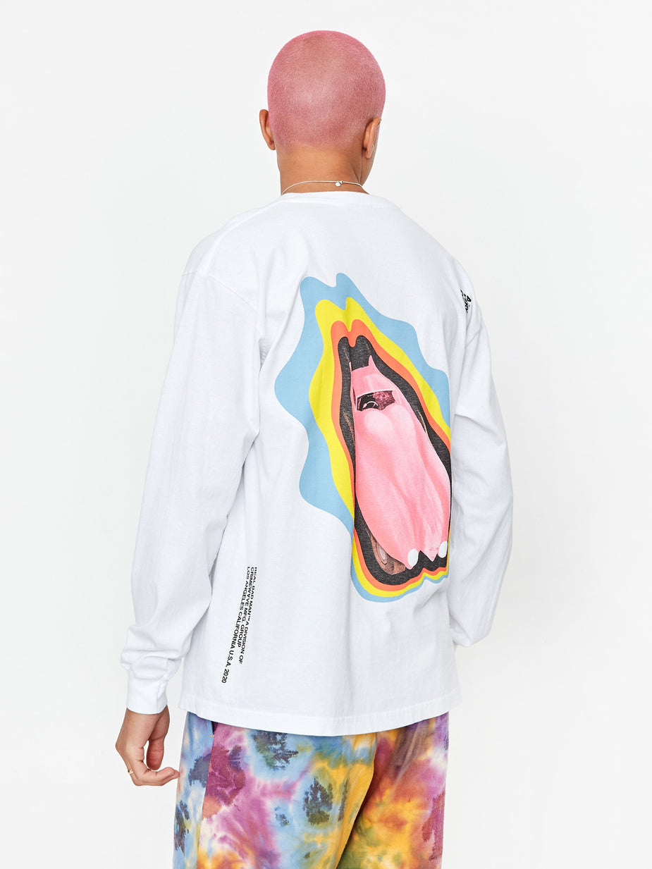 Real Bad Man Real Bad Man Driver Longsleeve T-Shirt - White - White