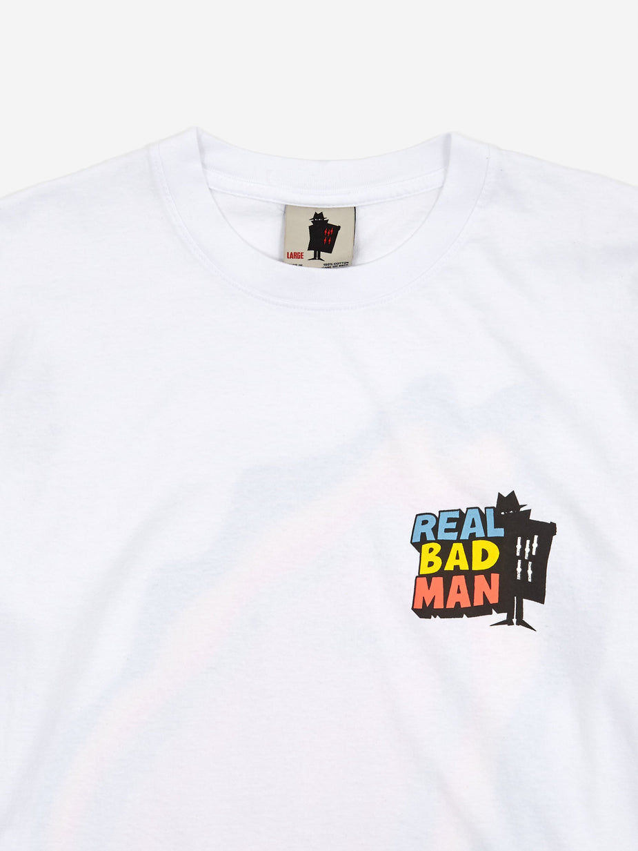 Real Bad Man Real Bad Man Driver Longsleeve T-Shirt - White - White