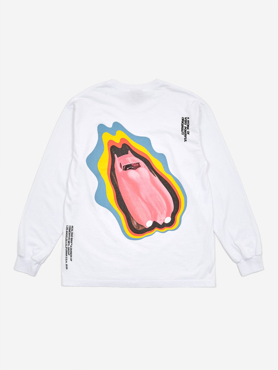 Real Bad Man Real Bad Man Driver Longsleeve T-Shirt - White - White