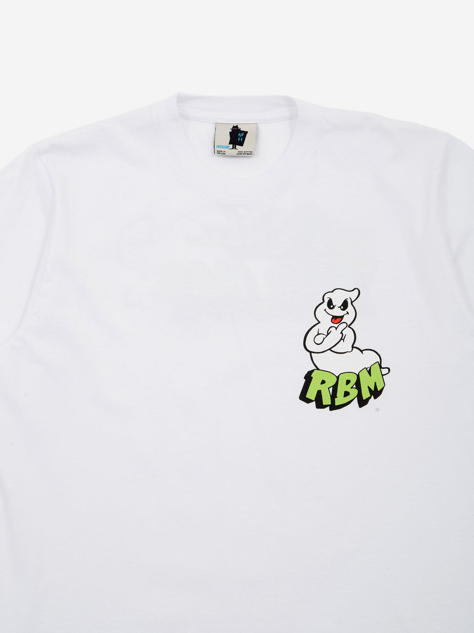 Real Bad Man Real Bad Man F U Ghost Shortsleeve T-Shirt - White - White