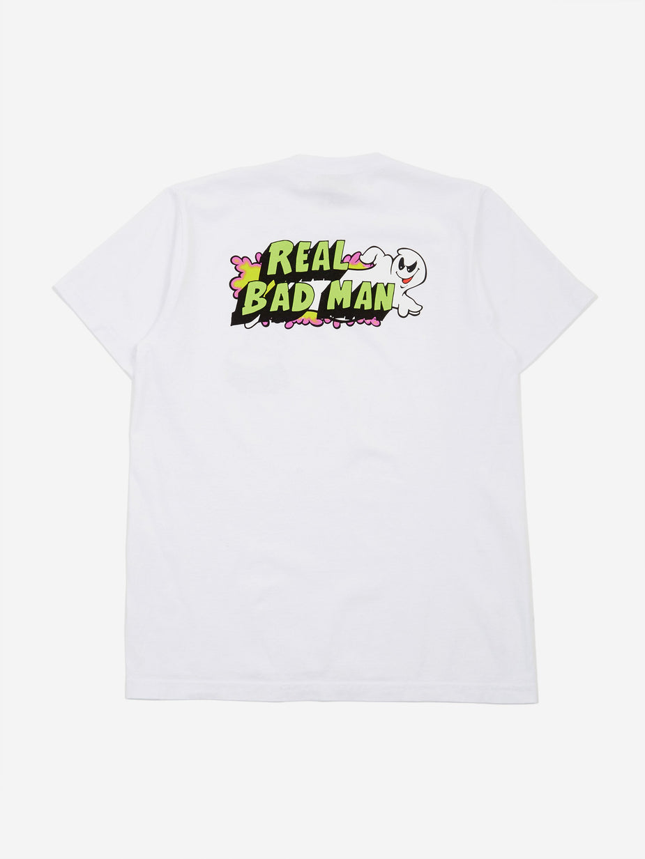 Real Bad Man Real Bad Man F U Ghost Shortsleeve T-Shirt - White - White