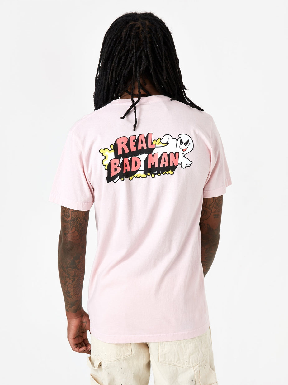 Real Bad Man Real Bad Man F U Ghost Shortsleeve T-Shirt - Pink - Pink