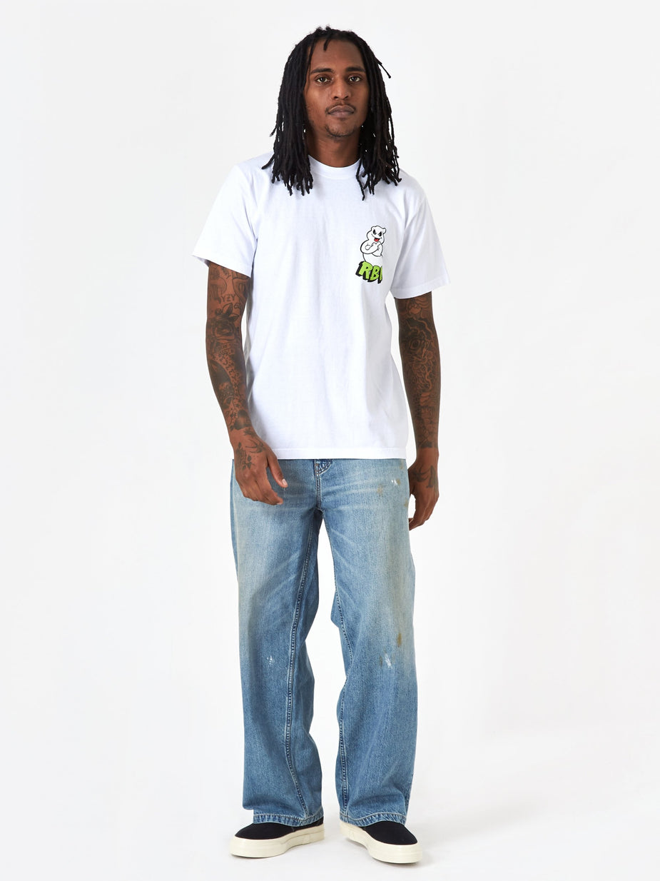 Real Bad Man Real Bad Man F U Ghost Shortsleeve T-Shirt - White - White