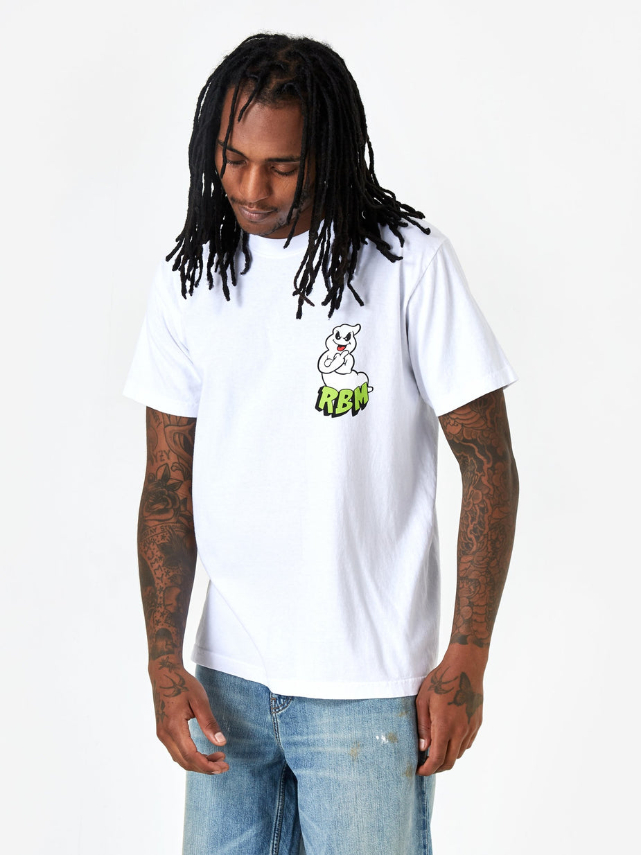 Real Bad Man Real Bad Man F U Ghost Shortsleeve T-Shirt - White - White