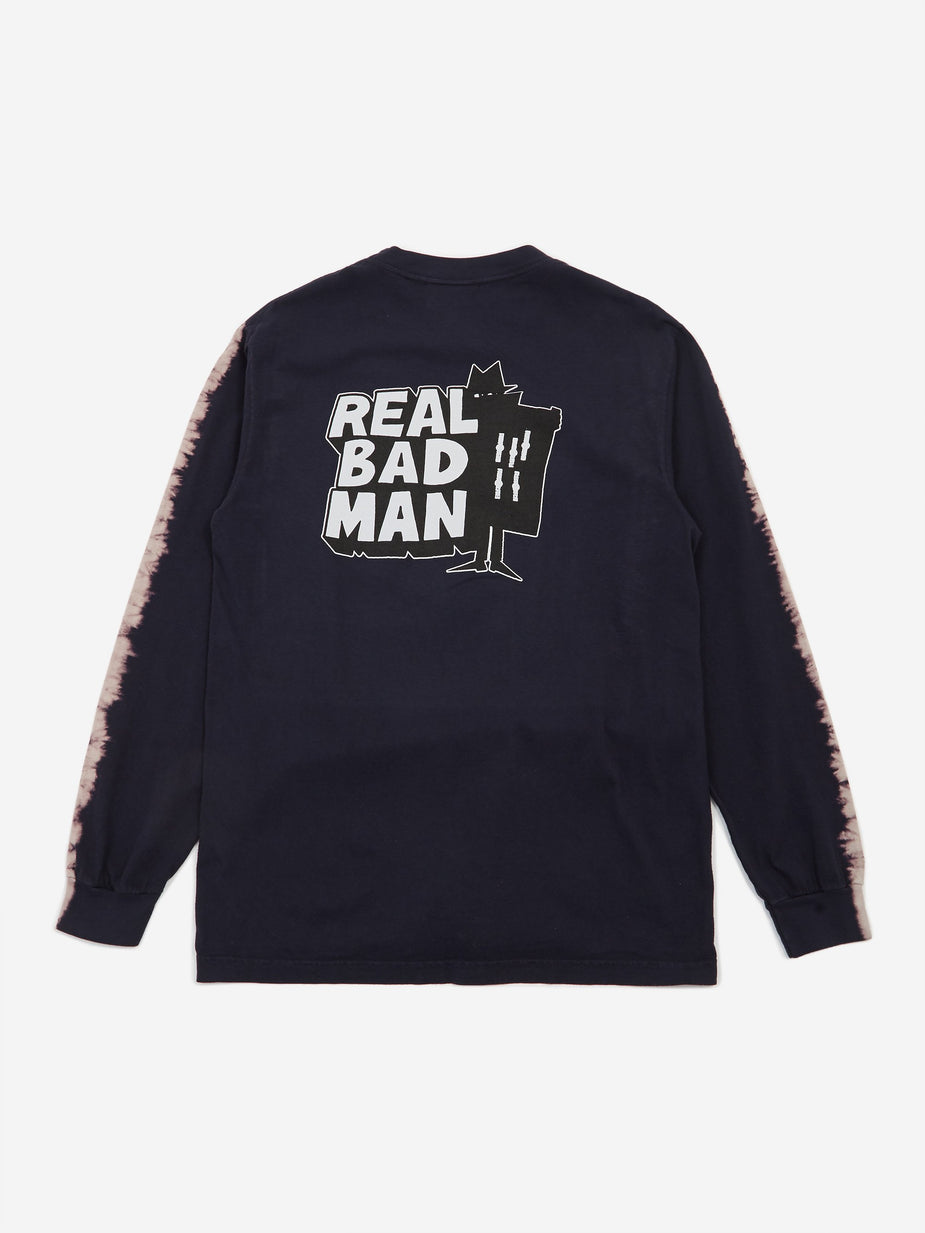 Real Bad Man Real Bad Man Logo Volume 4 Tie Dye Longsleeve T-Shirt - Black - Black