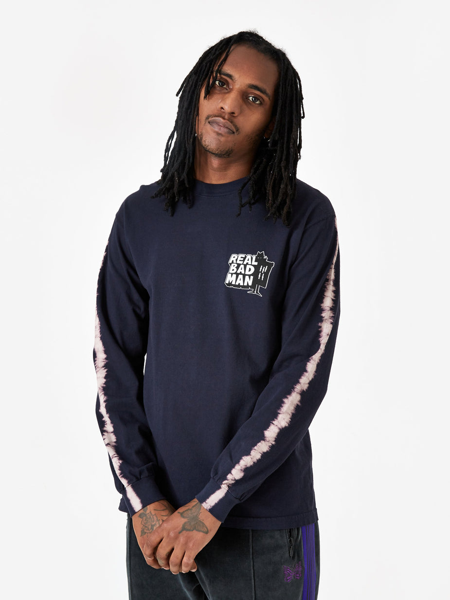 Real Bad Man Real Bad Man Logo Volume 4 Tie Dye Longsleeve T-Shirt - Black - Black