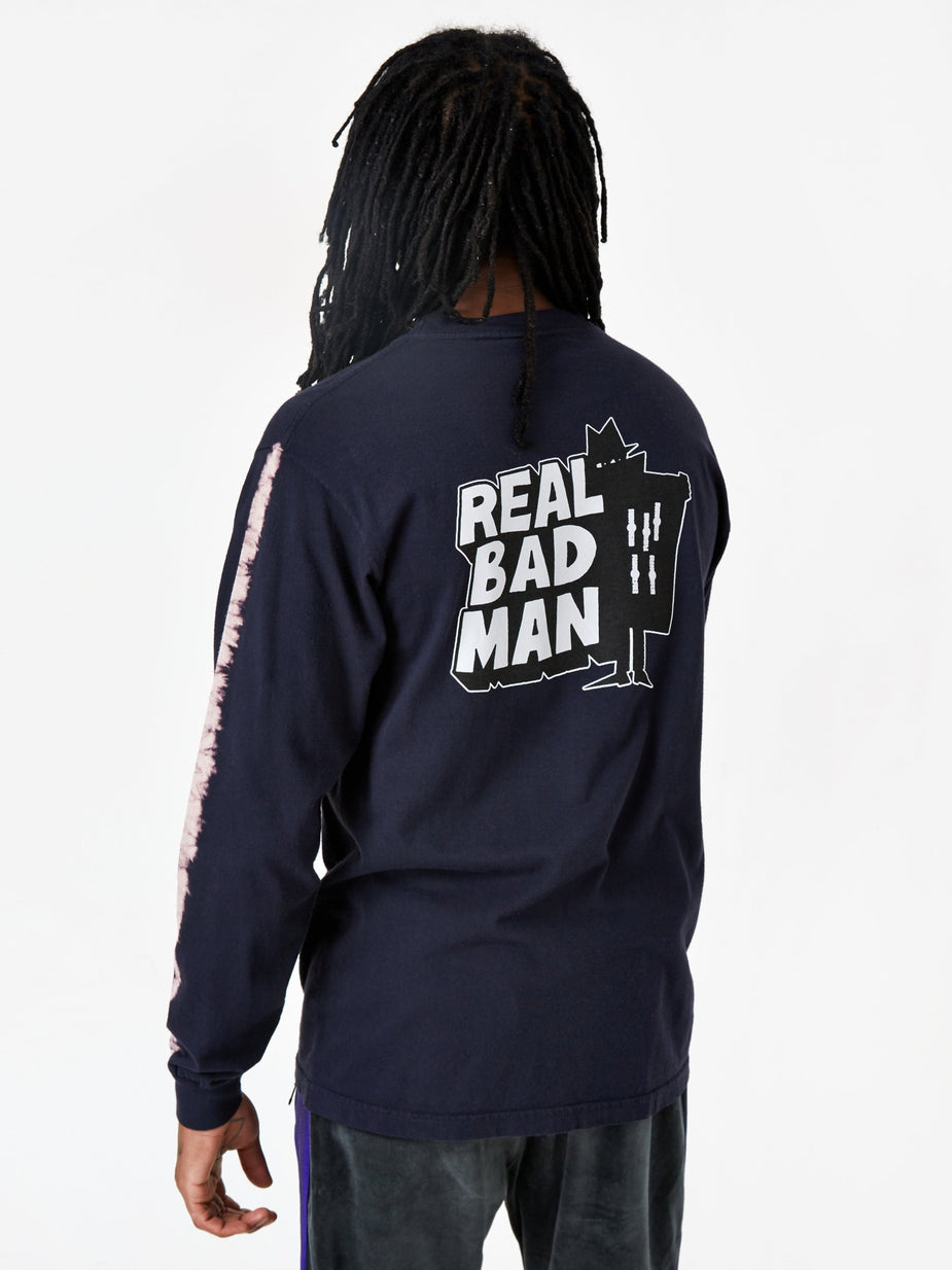 Real Bad Man Real Bad Man Logo Volume 4 Tie Dye Longsleeve T-Shirt - Black - Black