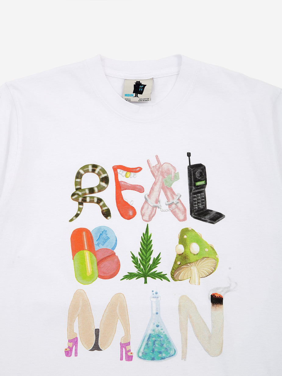 Real Bad Man Real Bad Man Mad Vices Shortsleeve T-Shirt - White - White