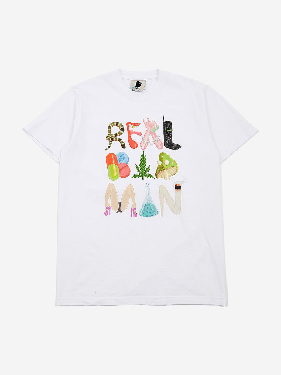 Real Bad Man Real Bad Man Mad Vices Shortsleeve T-Shirt - White - White