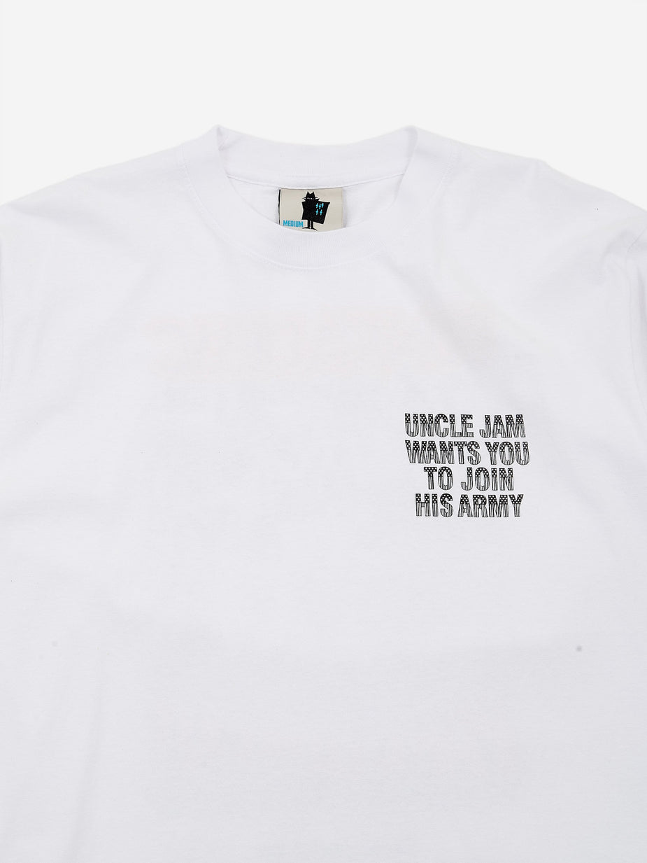 Real Bad Man Real Bad Man Uncle Jam Tribute Longsleeve T-Shirt - White - White