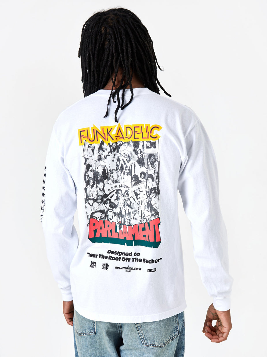 Real Bad Man Real Bad Man Uncle Jam Tribute Longsleeve T-Shirt - White - White